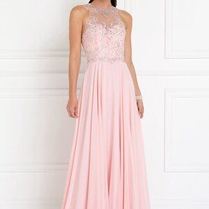 Illusion Neck A-Line Shape Prom Dress GSGL1572